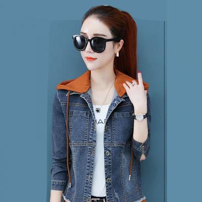 ÁO KHOÁC JEAN NỮ PHỐI NÓN CAM - NK331
